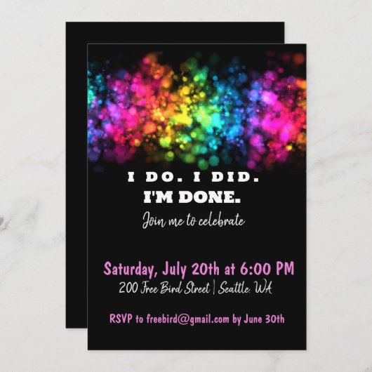 Ik wel. Dat deed ik. Ik ben klaar, grappige en kle Kaart (Voorkant / Achterkant)