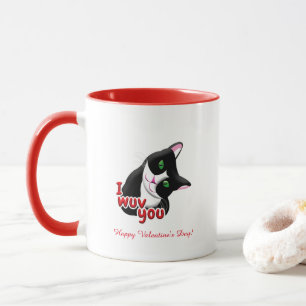Ik wend je met een kat op de Valentijns-dag Mok
