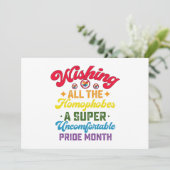 Ik wens alle homofoben een super pride maand kaart (Staand voorkant)