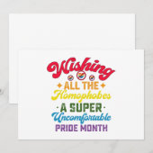 Ik wens alle homofoben een super pride maand kaart (Voorkant / Achterkant)
