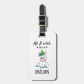 Ik wens alleen een Unicorn Bagagelabel (Voorkant verticaal)