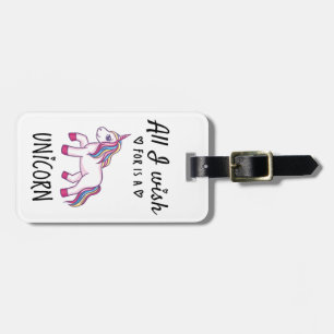 Ik wens alleen een Unicorn Bagagelabel