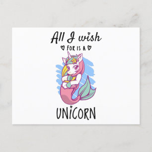 Ik wens alleen een Unicorn Briefkaart