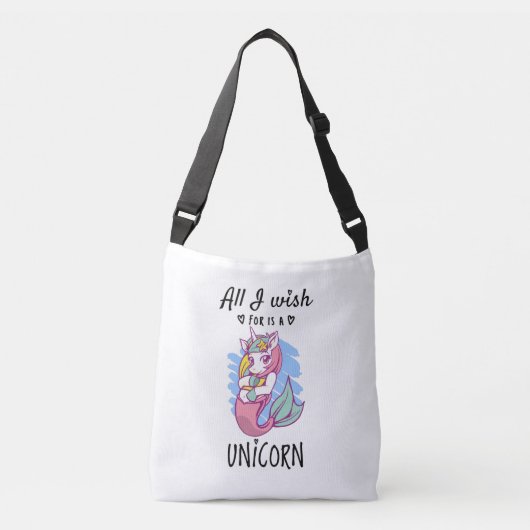 Ik wens alleen een Unicorn Crossbody Tas (Voorkant)
