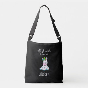 Ik wens alleen een Unicorn Crossbody Tas