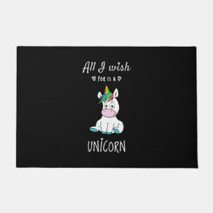 Ik wens alleen een Unicorn Deurmat