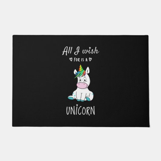 Ik wens alleen een Unicorn Deurmat (Voorkant)