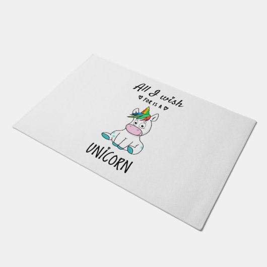 Ik wens alleen een Unicorn Deurmat (Schuin)