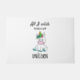 Ik wens alleen een Unicorn Deurmat