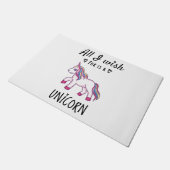 Ik wens alleen een Unicorn Deurmat (Schuin)