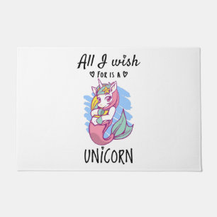 Ik wens alleen een Unicorn Deurmat