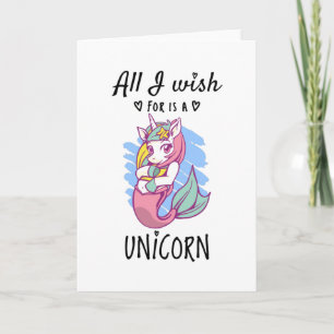 Ik wens alleen een Unicorn Kaart