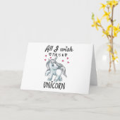Ik wens alleen een Unicorn Kaart (Gele Bloem)