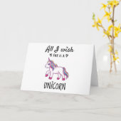 Ik wens alleen een Unicorn Kaart (Gele Bloem)