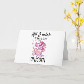 Ik wens alleen een Unicorn Kaart (Gele Bloem)