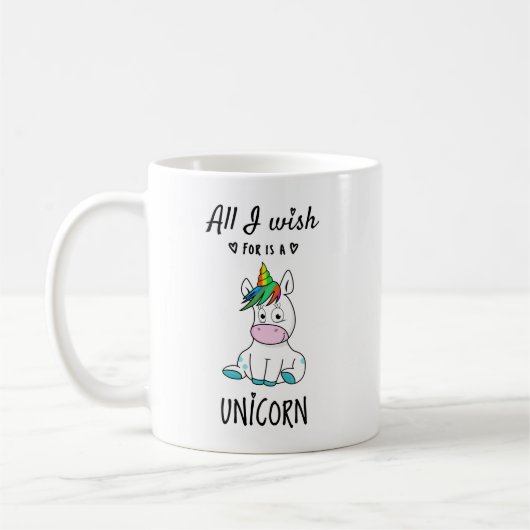 Ik wens alleen een Unicorn Koffiemok (Links)