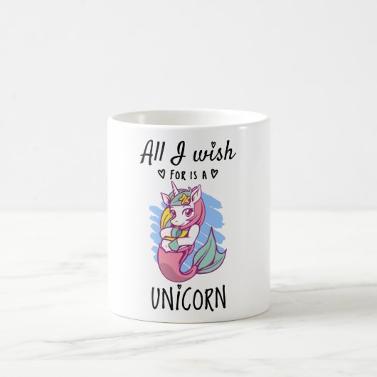 Ik wens alleen een Unicorn Koffiemok (Center)