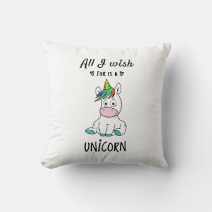 Ik wens alleen een Unicorn Kussen