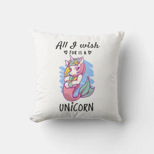 Ik wens alleen een Unicorn Kussen