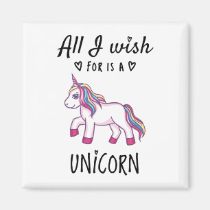 Ik wens alleen een Unicorn Magneet