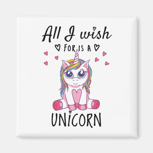Ik wens alleen een Unicorn Magneet (Voorkant)