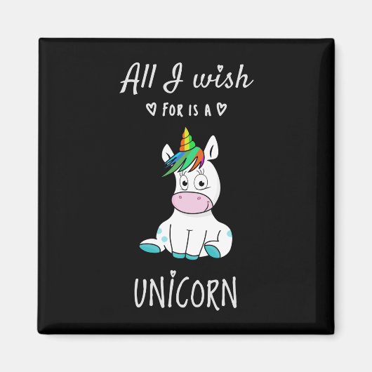 Ik wens alleen een Unicorn Magneet (Voorkant)