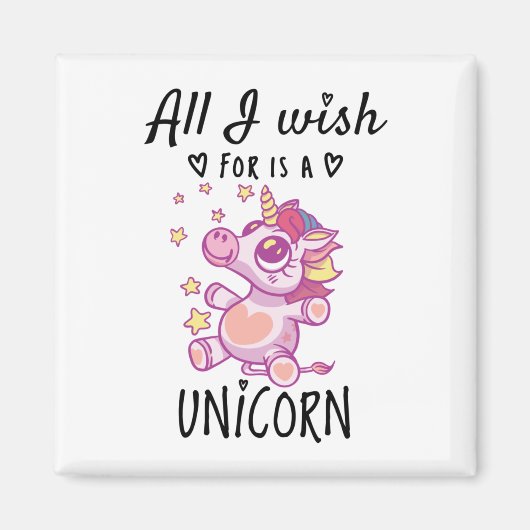 Ik wens alleen een Unicorn Magneet (Voorkant)