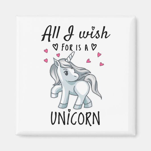 Ik wens alleen een Unicorn Magneet (Voorkant)