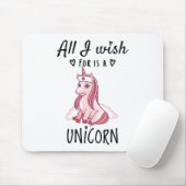 Ik wens alleen een Unicorn Muismat (Met muis)