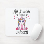 Ik wens alleen een Unicorn Muismat (Met muis)