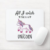 Ik wens alleen een Unicorn Muismat (Met muis)