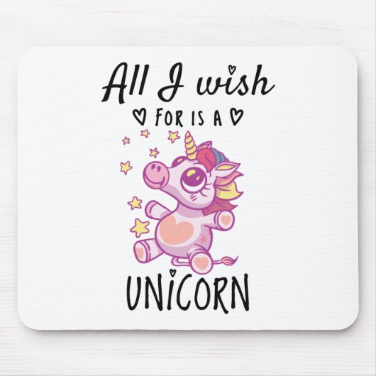 Ik wens alleen een Unicorn Muismat (Voorkant)