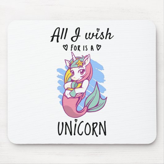 Ik wens alleen een Unicorn Muismat (Voorkant)
