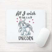 Ik wens alleen een Unicorn Muismat (Met muis)