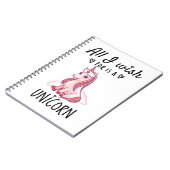 Ik wens alleen een Unicorn Notitieboek (Linkerzijde)