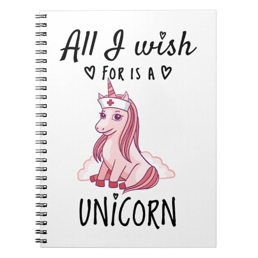 Ik wens alleen een Unicorn Notitieboek (Voorkant)
