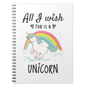 Ik wens alleen een Unicorn Notitieboek