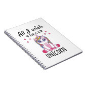 Ik wens alleen een Unicorn Notitieboek (Rechterzijde)