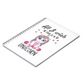 Ik wens alleen een Unicorn Notitieboek (Linkerzijde)