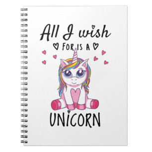 Ik wens alleen een Unicorn Notitieboek