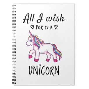 Ik wens alleen een Unicorn Notitieboek