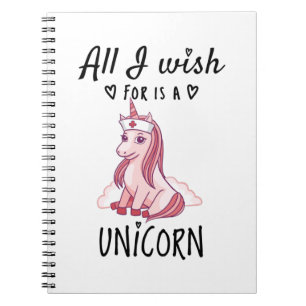 Ik wens alleen een Unicorn Notitieboek