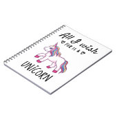 Ik wens alleen een Unicorn Notitieboek (Linkerzijde)