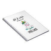 Ik wens alleen een Unicorn Notitieboek (Rechterzijde)