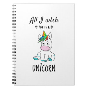 Ik wens alleen een Unicorn Notitieboek