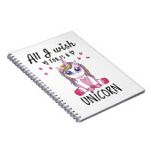 Ik wens alleen een Unicorn Notitieboek (Rechterzijde)