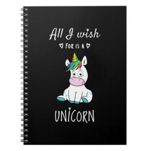 Ik wens alleen een Unicorn Notitieboek