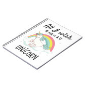 Ik wens alleen een Unicorn Notitieboek (Linkerzijde)
