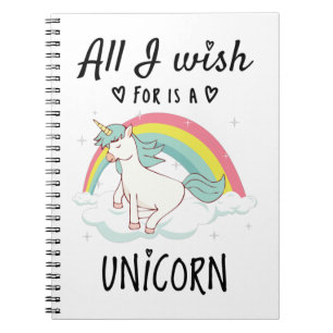 Ik wens alleen een Unicorn Notitieboek