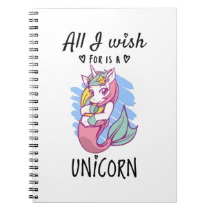 Ik wens alleen een Unicorn Notitieboek